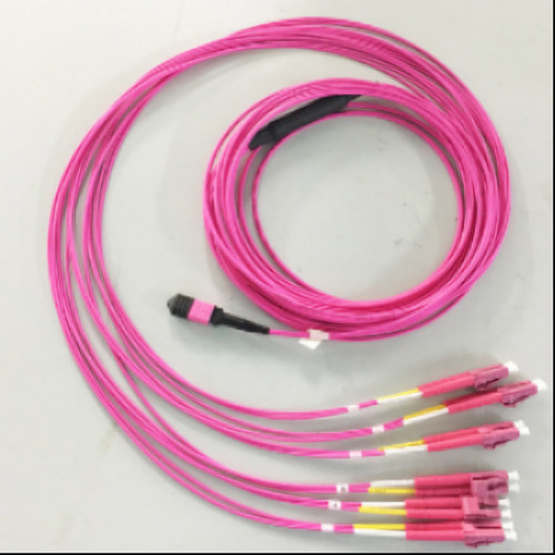0.75dB Optical Fiber Patch Cord MPO Pre Terminated Multimode Fiber